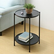 円形 棚付きサイドテーブル 直径43cm