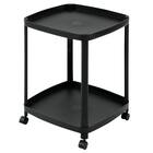 棚付きサイドテーブル キャスター付き 幅40cm(ブラック) 3枚目画像