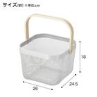 メッシュバスケット EM2625 スクエア(ライトグレー) 2枚目画像