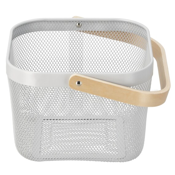 メッシュバスケット EM2625 スクエア(ライトグレー) 3枚目画像