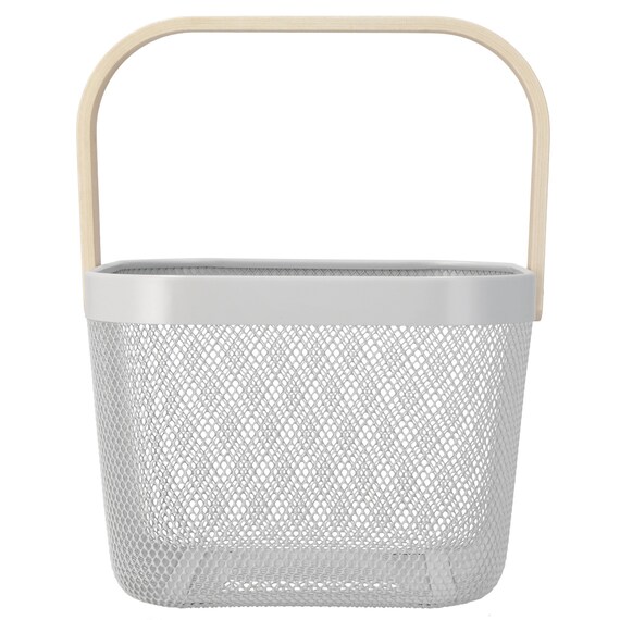 メッシュバスケット EM2625 スクエア(ライトグレー) 4枚目画像
