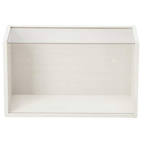 縦横兼用 木目調 ディスプレイボックス 奥行20cm(LD01 ホワイトウォッシュ) 5枚目画像