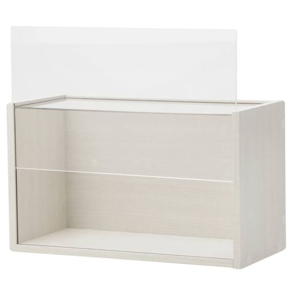 縦横兼用 木目調 ディスプレイボックス 奥行20cm(LD01 ホワイトウォッシュ) 7枚目画像