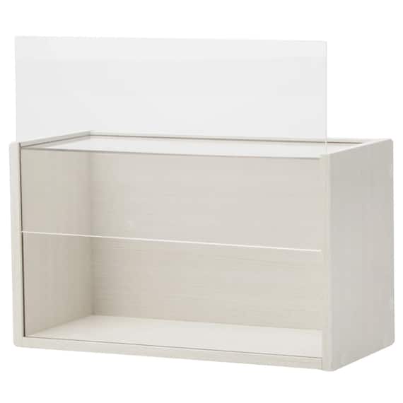 縦横兼用 木目調 ディスプレイボックス 奥行20cm(LD01 ホワイトウォッシュ) 7枚目画像