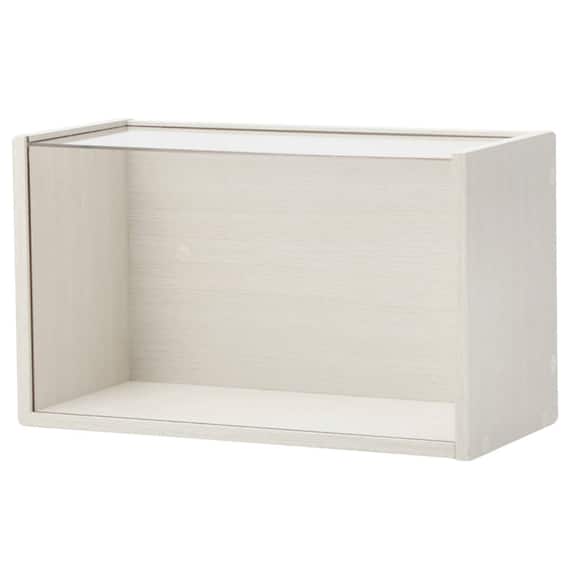 縦横兼用 木目調 ディスプレイボックス 奥行20cm(LD01 ホワイトウォッシュ) 8枚目画像