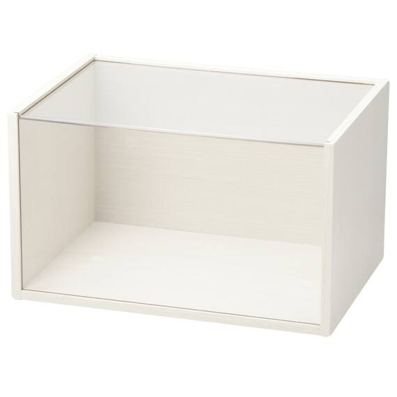 縦横兼用 木目調 ディスプレイボックス 奥行30cm(LD01 ホワイトウォッシュ) 1枚目画像