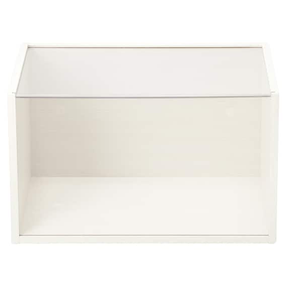 縦横兼用 木目調 ディスプレイボックス 奥行30cm(LD01 ホワイトウォッシュ) 4枚目画像