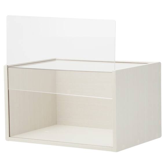 縦横兼用 木目調 ディスプレイボックス 奥行30cm(LD01 ホワイトウォッシュ) 6枚目画像