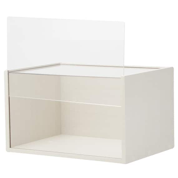 縦横兼用 木目調 ディスプレイボックス 奥行30cm(LD01 ホワイトウォッシュ) 6枚目画像