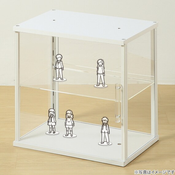 棚板1枚つきディスプレイケース S(LD01 ホワイト) 3枚目画像