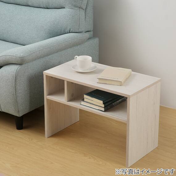 収納棚付き2WAY サイドテーブル(NT01 WW) 4枚目画像