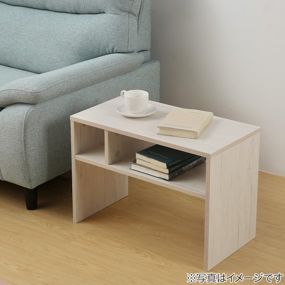 収納棚付き2WAY サイドテーブル(NT01 WW) 4枚目画像
