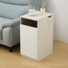 ゴミ箱が隠せる サイドテーブル(NG01 WW) 1枚目画像