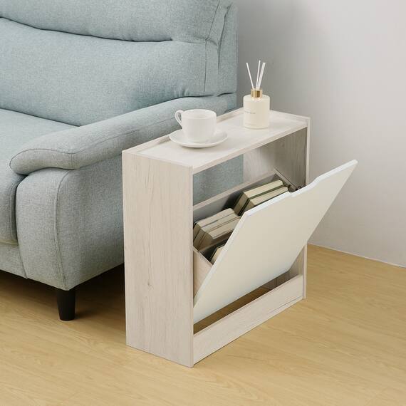 本を収納できる サイドテーブル(NM01 WW) 4枚目画像