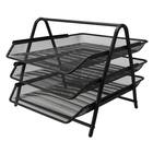 A4ファイル3段トレー(ブラック) 1枚目画像