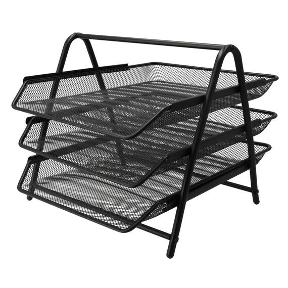 A4ファイル3段トレー(ブラック) 1枚目画像