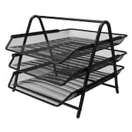 A4ファイル3段トレー(ブラック)