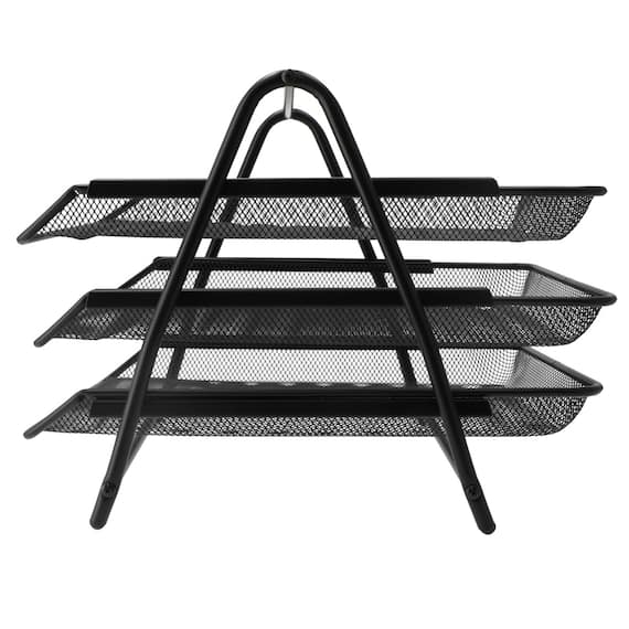 A4ファイル3段トレー(ブラック) 3枚目画像