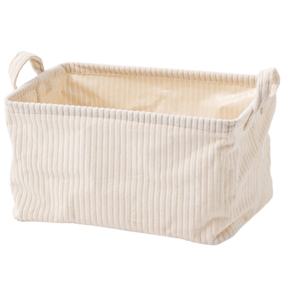 取手付きバスケットL(NF382620 アイボリー) 1枚目画像