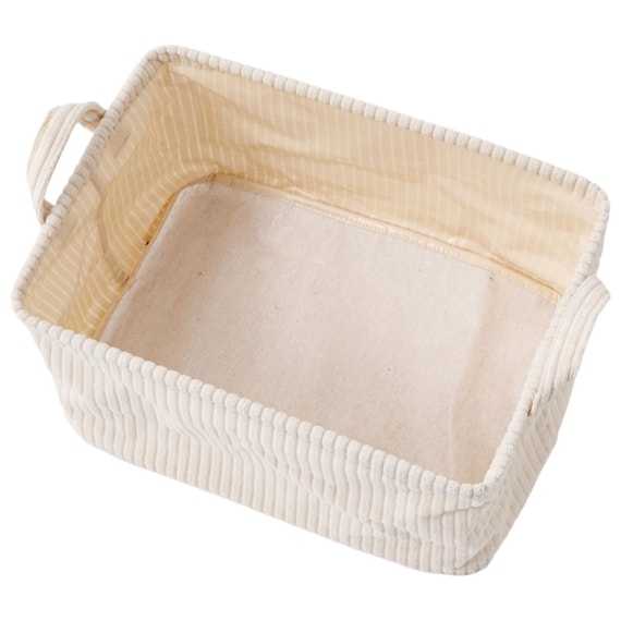 取手付きバスケットL(NF382620 アイボリー) 6枚目画像