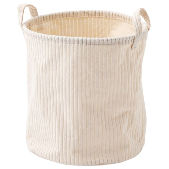 取手付きバスケット円形S(NF R2830 アイボリー) 1枚目画像