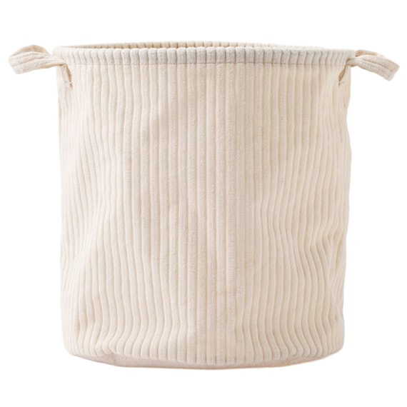 取手付きバスケット円形S(NF R2830 アイボリー) 3枚目画像