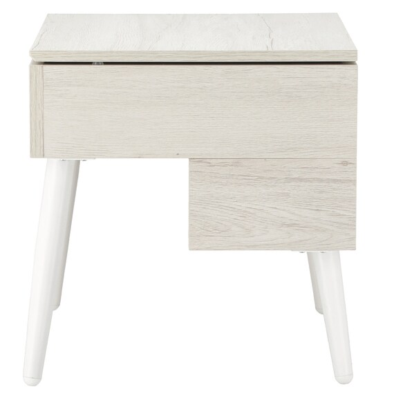 ミラー付き 収納テーブル(DD01 幅40cm  ホワイトウォッシュ) 5枚目画像