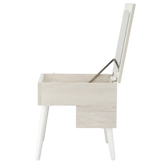 ミラー付き 収納テーブル(DD01 幅40cm  ホワイトウォッシュ) 8枚目画像