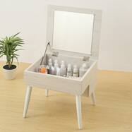 ミラー付き収納テーブル(DD01ホワイトウォッシュ)