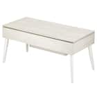 ミラー付き収納テーブル(DD01 幅75cm ホワイトウォッシュ) 1枚目画像