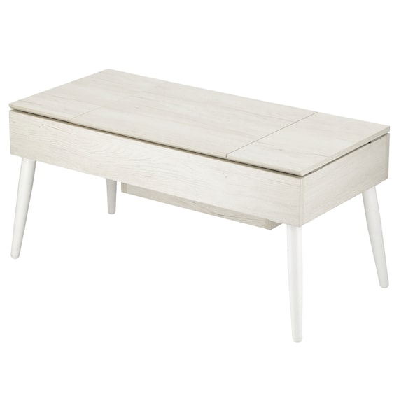 ミラー付き収納テーブル(DD01 幅75cm ホワイトウォッシュ) 1枚目画像