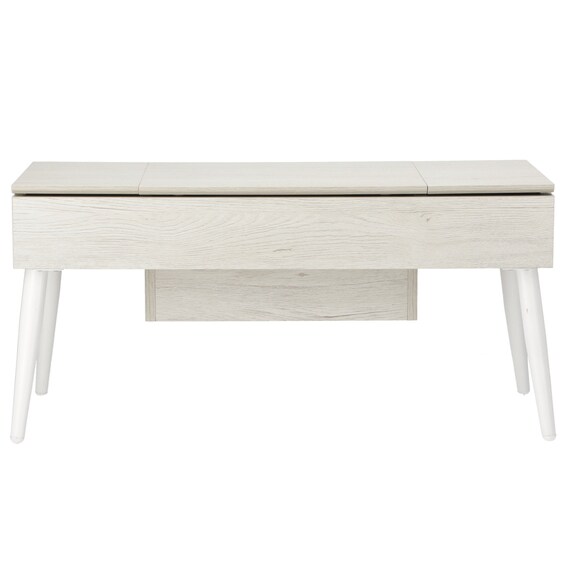 ミラー付き収納テーブル(DD01 幅75cm  ホワイトウォッシュ) 3枚目画像