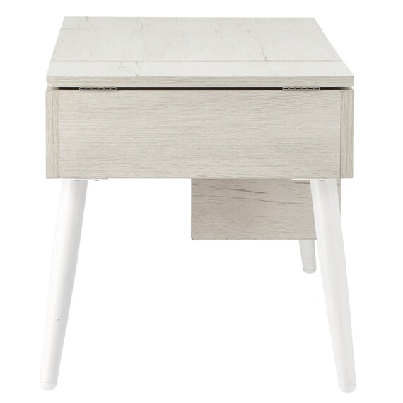 ミラー付き収納テーブル(DD01 幅75cm  ホワイトウォッシュ) 4枚目画像