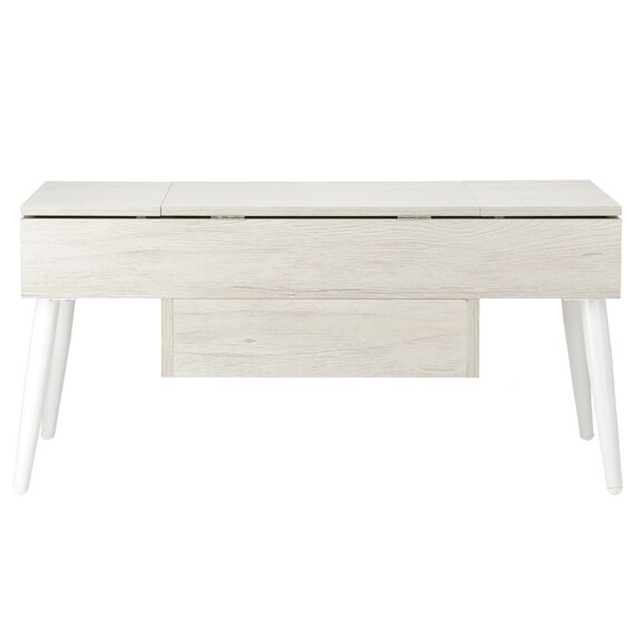 ミラー付き収納テーブル(DD01 幅75cm  ホワイトウォッシュ) 5枚目画像