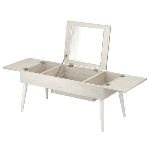 ミラー付き収納テーブル(DD01 幅75cm ホワイトウォッシュ) 6枚目画像