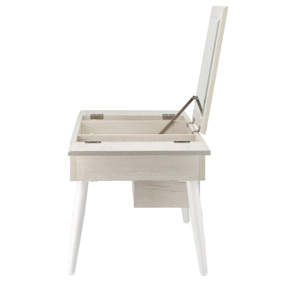 ミラー付き収納テーブル(DD01 幅75cm  ホワイトウォッシュ) 7枚目画像