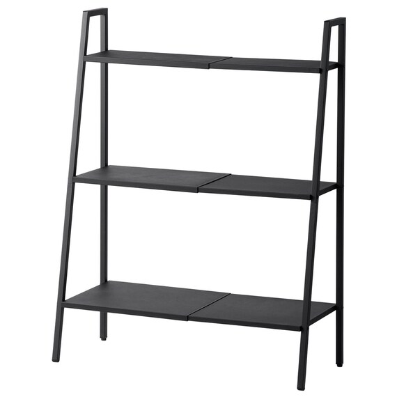 横伸縮できるラダー シェルフ 3段(DS01 ブラック) 4枚目画像