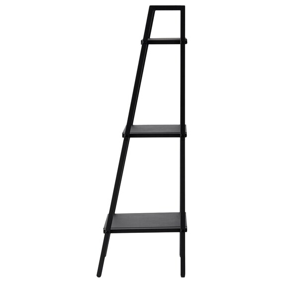 横伸縮できるラダー シェルフ 3段(DS01 ブラック) 6枚目画像