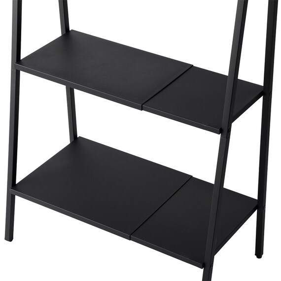 横伸縮できるラダー シェルフ 3段(DS01 ブラック) 9枚目画像