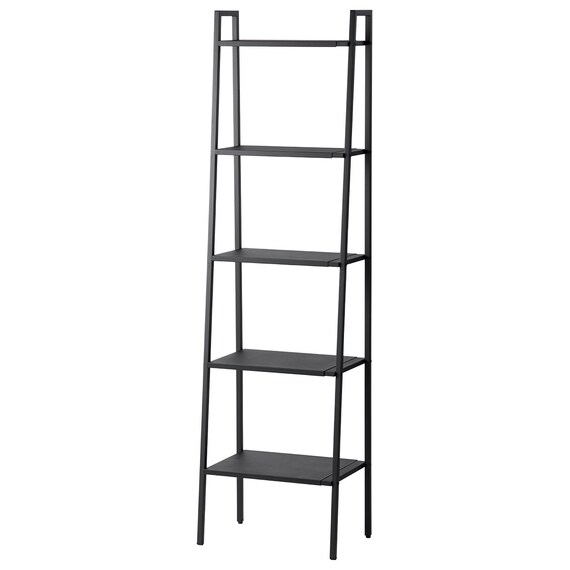 横伸縮できるラダー シェルフ 5段(DS01 ブラック) 1枚目画像