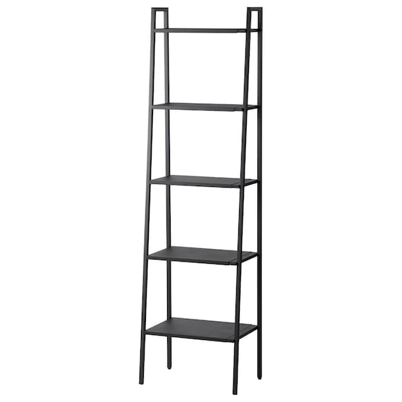 横伸縮できるラダー シェルフ 5段(DS01 ブラック) 1枚目画像