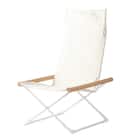 リラックスできる 折りたたみチェア(CS02 ホワイト) 1枚目画像