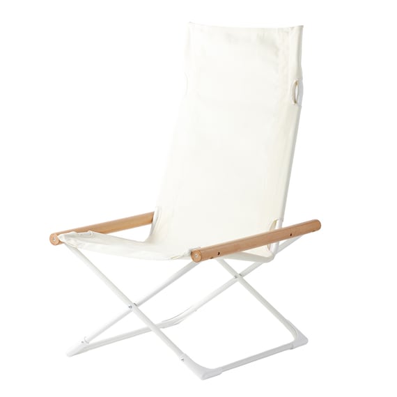 リラックスできる 折りたたみチェア(CS02 ホワイト) 1枚目画像