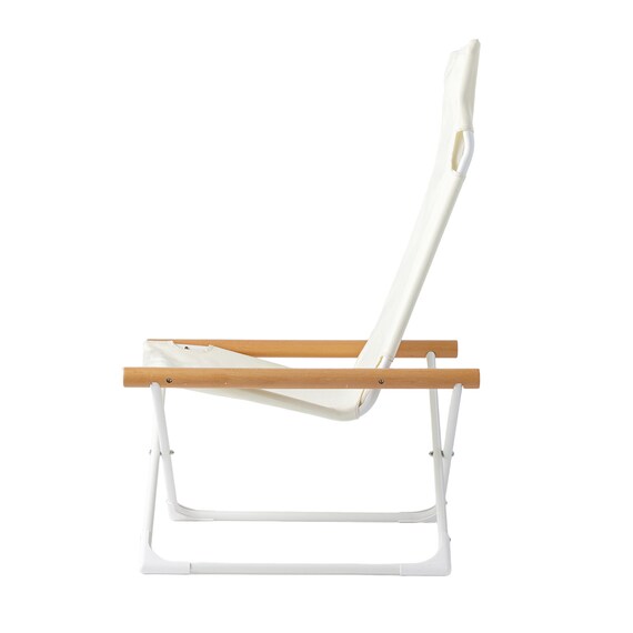 リラックスできる 折りたたみチェア(CS02 ホワイト) 3枚目画像