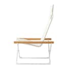 リラックスできる 折りたたみチェア(CS02 ホワイト) 3枚目画像