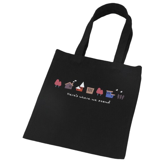 カラフルタウントートバッグ(Sサイズ ブラック) 3枚目画像