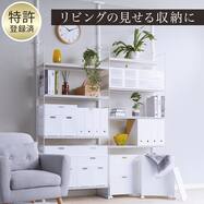 幅160cmセット 【棚板8枚】突っ張り壁面収納Nポルダ2連(NP02)