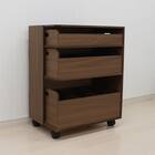 【日本製】探し物防止ワゴン (ブラウン) 1枚目画像