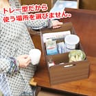 【日本製】探し物防止ワゴン (ブラウン) 4枚目画像