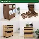 【日本製】探し物防止ワゴン (ブラウン) 10枚目画像